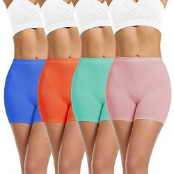 LALESTE Slip Shorts Damen Unterkleid Nahtlos Glatt Anti Scheuern Bike Shorts Jungen Shorts Unterwäsche Boxershorts, Rosa, Grün, Blau, Rot, XL von LALESTE