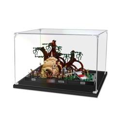 Acryl Vitrine für 75330 Yo-da Hütte Baustein Modelle,Staubdichte Vitrine Transparente Schaukasten Kompatibel Mit Lego 75330 Baustein Modelle (Nur Vitrine) A,2MM von LAMAME