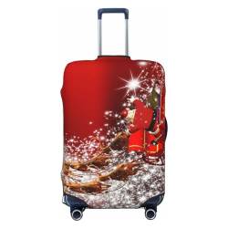 LAMAME Funny Skull Printed Suitcase Cover Elasticated Protective Cover Washable Luggage Cover, Weihnachtsmagie, L von LAMAME