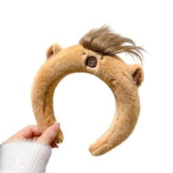 LAMDNL Capybara Charmante Haarbänder, Haarreifen, einfache Stirnbänder, Haarband, Haarschmuck, Haarbänder, Plüschmaterial für Mädchen, ästhetischer Haarreif, Wie beschrieben von LAMDNL
