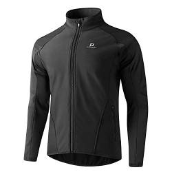 LAMEDA Fahrradjacke Herren Winter Thermo Softshelljacke Radjacke Wasserdicht Winddicht Atmungsaktiv Reflektierend Laufjacke Herbst Damen für Radfahren Sport Laufen Wandern Schwarz L von LAMEDA