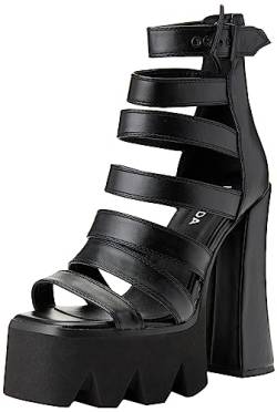 LAMODA Damen Back Off Court Shoe, Black Pu, 36 EU von LAMODA