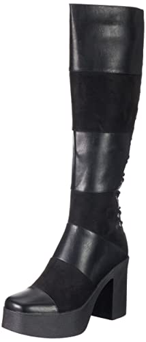 LAMODA Damen Brain Stew Knee High Boot, Black Pu, 37 EU von LAMODA