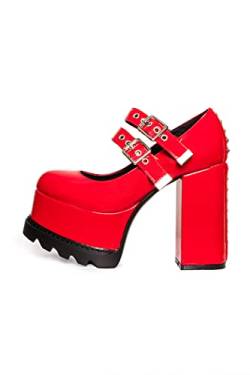 LAMODA Damen Entitled Extreme Court Shoe, Red Patent, 36 EU von LAMODA