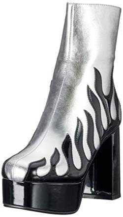 LAMODA Damen Eternal Flame Ankle Boot, Black Patent Silver, 40 EU von LAMODA