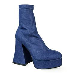 LAMODA Damen Fashion Killer Ankle Boot, Denim, 40 EU von LAMODA