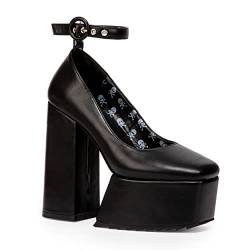 LAMODA Damen Fight Night Court Shoe, Black Pu, 39 EU von LAMODA