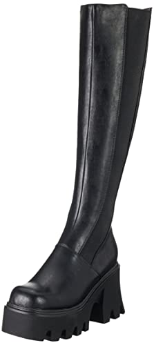 LAMODA Damen For You Knee High Boot, Black Pu, 41 EU von LAMODA