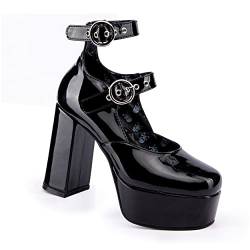 LAMODA Damen Girl from Mars Court Shoe, Black Patent, 38 EU von LAMODA
