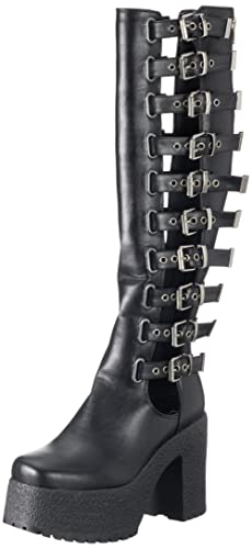 LAMODA Damen Immortality Knee High Boot, Black Pu, 36 EU von LAMODA