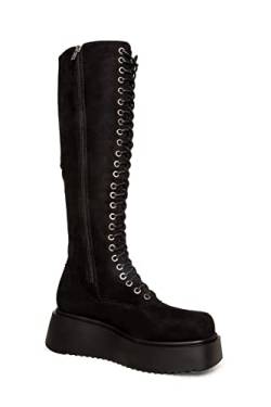 LAMODA Damen Inclusion Knee High Boot, Black Suede, 41 EU von LAMODA