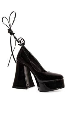 LAMODA Damen Lost Queen Court Shoe, Black Patent, 41 EU von LAMODA