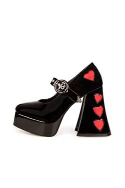 LAMODA Damen Love Sick Court Shoe, Black Patent, 36 EU von LAMODA