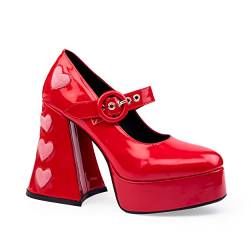 LAMODA Damen Love Sick Court Shoe, Red Patent, 36 EU von LAMODA