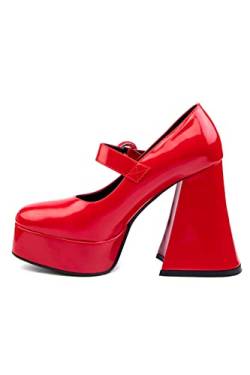 LAMODA Damen Love Sick Court Shoe, Red Patent, 37 EU von LAMODA