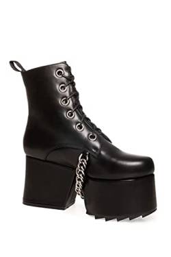 LAMODA Damen Maleficent Mid Calf Boot, Black Pu, 38 EU von LAMODA