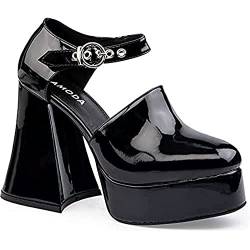 LAMODA Damen One in A Million Court Shoe, Black Patent, 37 EU von LAMODA