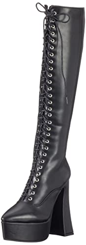 LAMODA Damen Panic Attack Knee High Boot, Black Pu, 36 EU von LAMODA