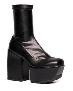 LAMODA Damen Pretty Please Halblange Stiefel, Schwarz (Black Pu), 36 EU von LAMODA