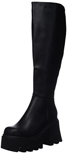 LAMODA Damen Ready Wide Fit Knee High Boot, Black Suede, 36 EU von LAMODA