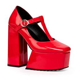 LAMODA Damen Redemption Court Shoe, Red Patent, 39 EU von LAMODA