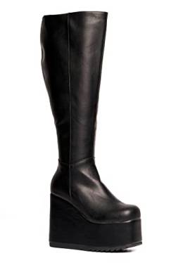 LAMODA Damen Right Hand Knee High Boot, Black Pu, 39 EU von LAMODA