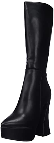 LAMODA Damen Sketchy Mid Calf Boot, Black Pu, 38 EU von LAMODA