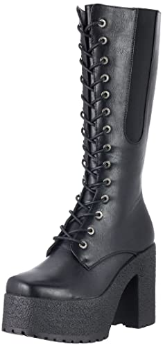 LAMODA Damen Sorrowful Mid Calf Boot, Black Pu, 41 EU von LAMODA