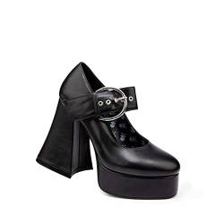 LAMODA Damen Speed Dial Court Shoe, Black Pu, 37 EU von LAMODA