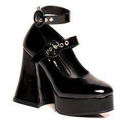 LAMODA Damen Spoil Me Court Shoe, Black Patent, 38 EU von LAMODA