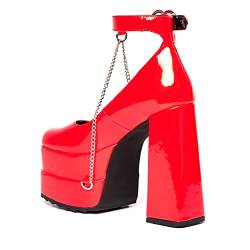 LAMODA Damen Sweetheart Court Shoe, Red Patent, 38 EU von LAMODA