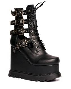 LAMODA Damen Treachery Ankle Boot, Black Pu, 37 EU von LAMODA