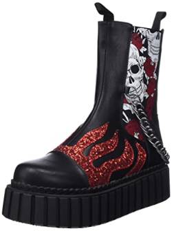 LAMODA Damen Unforgiving Ankle Boot, Black Pu Flame, 40 EU von LAMODA