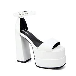 LAMODA - White Just Coz Platform Sandals, EU 38 von LAMODA