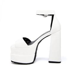 LAMODA - White Just Coz Platform Sandals, EU 40 von LAMODA