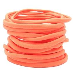 Nylon Stirnband für Baby Mädchen Diy Haarschmuck Elastisches Stirnband Kinder Kopfbedeckung Baby Turban, Orange, Einheitsgröße von LAMPPE