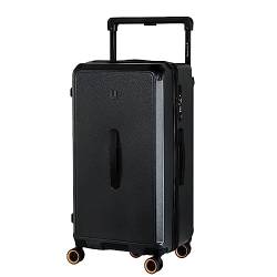 LANAZU 26-Zoll-Koffer, Aluminiumrahmen-Reißverschluss-Trolley, Rollkoffer, geeignet für Flugreisen, Roadtrip von LANAZU