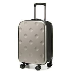 LANAZU Erweiterbarer Koffer, Faltbarer Koffer mit Lenkrollen, Verstellbarer Koffer mit Zollcode-Schloss, geeignet für Reisen (Silver 20 in) von LANAZU