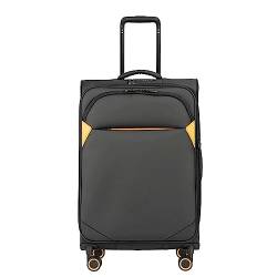 LANAZU Erweiterbarer Koffer, Reiseaufbewahrungsbox mit großem Fassungsvermögen, Rollen-/Zahlenschloss, geeignet für Urlaub und Geschäftsreisen (Black 24 inches) von LANAZU