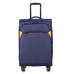LANAZU Erweiterbarer Koffer, Reiseaufbewahrungsbox mit großem Fassungsvermögen, Rollen-/Zahlenschloss, geeignet für Urlaub und Geschäftsreisen (Blue 29 inches) von LANAZU