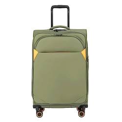 LANAZU Erweiterbarer Koffer, Reiseaufbewahrungsbox mit großem Fassungsvermögen, Rollen-/Zahlenschloss, geeignet für Urlaub und Geschäftsreisen (Green 24 inches) von LANAZU