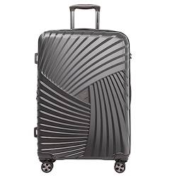 LANAZU Erweiterbares Gepäck, Handgepäck aus Aluminium mit Rollen/TSA-Zollschloss, geeignet für Reisen, Urlaub (Black 20 in) von LANAZU