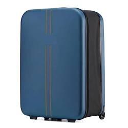 LANAZU Faltbarer Koffer, tragbarer Handgepäckkoffer, Reise-Business-Trolley-Koffer mit Rollen, geeignet für Roadtrip/Geschäftsreise (Blue 20 inches) von LANAZU