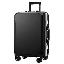 LANAZU Gepäck, Gepäck mit Zwei USB-Ladeanschlüssen, Gepäck mit Zahlenschloss und Spinnerrädern, geeignet für Reisen, Reisen (Black 26 in) von LANAZU