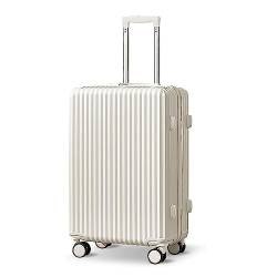 LANAZU Handgepäckkoffer, PC-Hartschalen-Gepäckkoffer, getrennter Nass- und Trockenkoffer, geeignet für Flugreisen, Roadtrips (White 22) von LANAZU