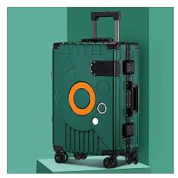 LANAZU Koffer mit Aluminiumrahmen, Leichter Koffer, Hartschalenkoffer mit TSA-Schloss/Schwenkrädern, geeignet für Reisen und Urlaub (D 20 inches) von LANAZU