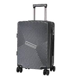 LANAZU Koffer mit Aluminiumrahmen und Lenkrollen, abschließbarer TSA-Koffer, Reise-Aufbewahrungsbox, geeignet für Männer, Frauen und Jugendliche (Gray 24 in) von LANAZU