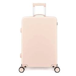 LANAZU Koffer mit großem Fassungsvermögen und Rollen, Handgepäckkoffer mit Reißverschluss, Anti-Stress-Passwortkoffer für Studentenreisen, geeignet für Reisen (Pink 20 inches) von LANAZU