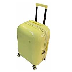 LANAZU Rollgepäck, Handgepäckkoffer mit USB-Aufladung/Getränkehalter/Sicherheits-TSA-Zahlenschloss für Reisen (Yellow 60 * 40 * 30CM) von LANAZU