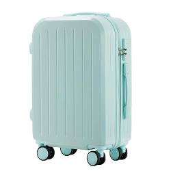 LANAZU Rollgepäck, einziehbarer Trolley, Handgepäckkoffer mit Sicherheitscode-Schloss, geeignet für Männer und Frauen (Blue 24 inches) von LANAZU